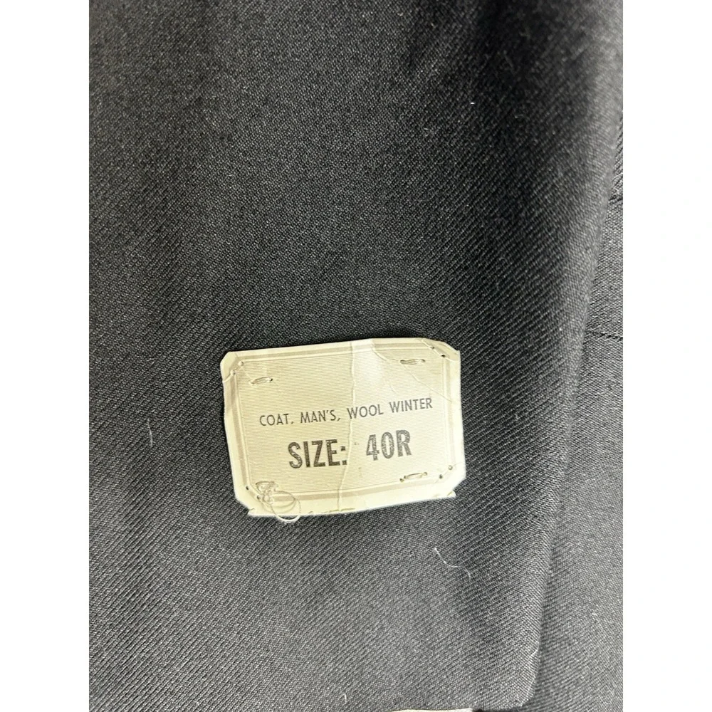 Vtg‎ 70s US Navy Bridge Coat 40R NWT Wool Midnight Blue Officer Peacoat Overcoat
